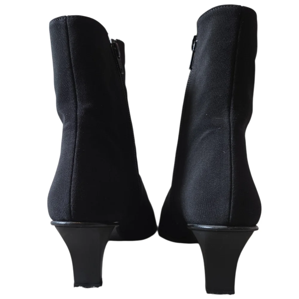 Stuart Weitzman Gore-Tex Black Heeled Boots 7.5 - Picture 6 of 16